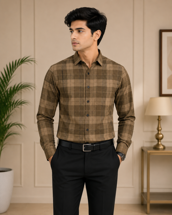 Men’s Full Sleeve Checked Casual Shirt – Stylish Shirt