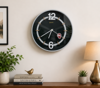 Premium Black Modern Designer Wall Clock | Silent Quartz Analog Wall Clock for Home & Office