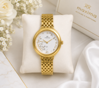 Maxima Women’s Luxury Gold-Plated Dress Watch