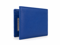 Premium Men's Blue Bi-Fold Leather Wallet | Slim & Stylish Card Holder