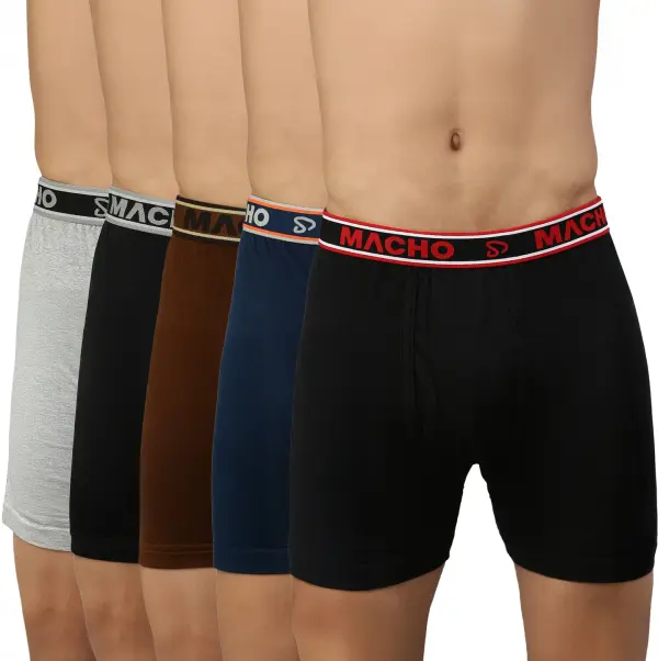 MACHO Men's Cotton Boxer Briefs pack of 1