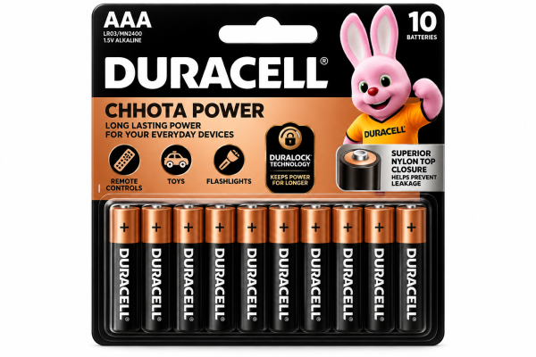 Duracell AAA Chhota Power Battery, Pack of 10