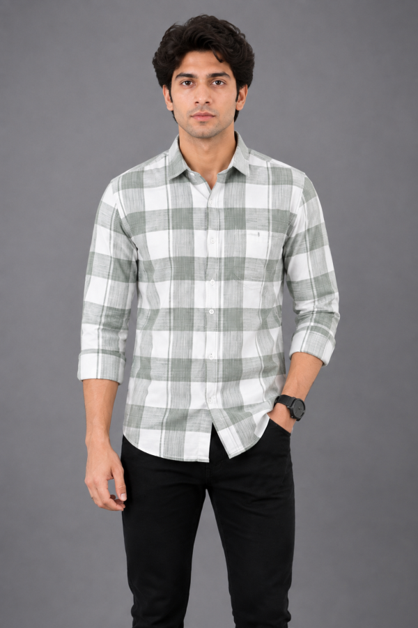 Men’s Stylish Checkered Full Sleeve Casual Shirt