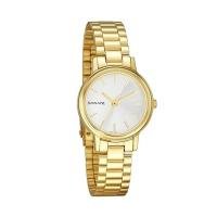 Sonata Essentials Quartz Analog White Dial Gold Stainless Steel Strap Watch for Women - NT8096YM06