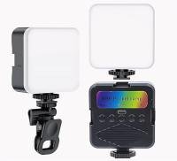 RGB Pocket LED Video Light | Rechargeable Mini Camera Fill Light with Adjustable Brightness & Color Temperature