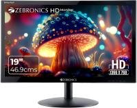 Zebronics 19-Inch HD Monitor | 1366×768 Resolution | LED Display | Slim Design | HDMI & VGA
