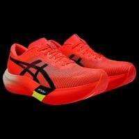 Men's Lightweight Running Sports Shoes – Neon Orange & Black Lace-Up Sneakers