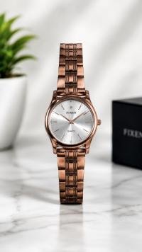Luxury Rose Gold Stainless Steel Quartz Watch