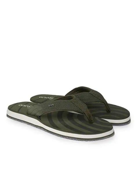 Men's Olive Green Flip Flops | Lightweight Comfortable Casual Slippers for Men