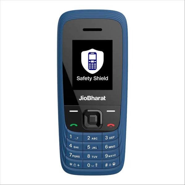 JioBharat Keypad Feature Phone with Safety Shield – Blue