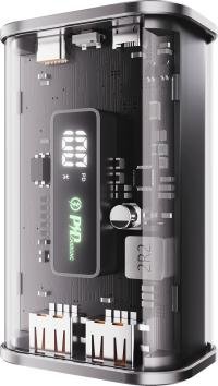 itel STAR 110F 10000mAh Power Bank with 22.5W Fast Charging & Transparent LED Display