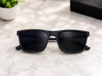 Classic Matte Black Square Sunglasses
