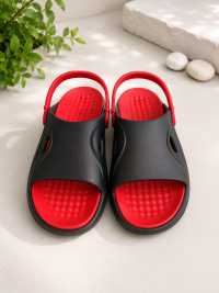 Men's EVA Clogs Sandals | Black & Red Lightweight Comfort Clogs |