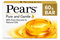 Pears Pure & Gentle Soap Bar | 98% Pure Glycerin & Natural Oils | 60 g