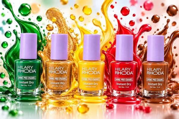 Hilary Rhoda Shine Pro Enamel Nail Polish Combo – 5 Vibrant Shades