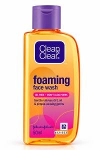 Clean & Clear Foaming Face Wash 50 ml | Oil-Free Face Wash