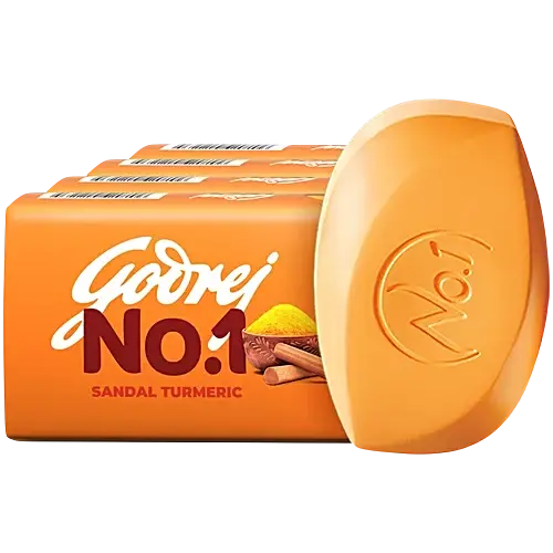 Godrej No.1 Sandal Turmeric Bathing Soap | Sandal & Turmeric | Daily Use Soap  150 g (Pack of 4)