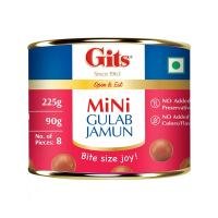 Gits MiNi Gulab Jamun Open & Eat Tin 225 gms | 8 pieces | Small Pack | Quick Sweet Cravings