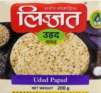 Lijjat Udad Papad 200 g – Traditional Urad Dal Papad, Crispy Indian Snack