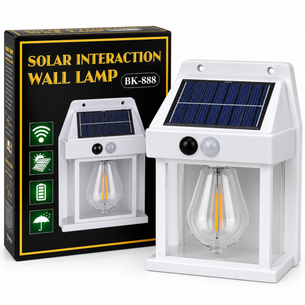 Solar Interaction Wall Lamp BK-888 – Solar Powered Outdoor LED Light