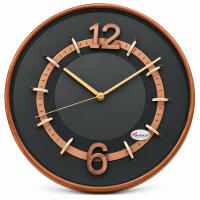 Phoenix Quartz Designer Round Wall Clock – Black Dial