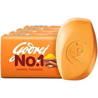 Godrej No.1 Sandal Turmeric Bathing Soap | Sandal & Turmeric | Daily Use Soap  150 g (Pack of 4)
