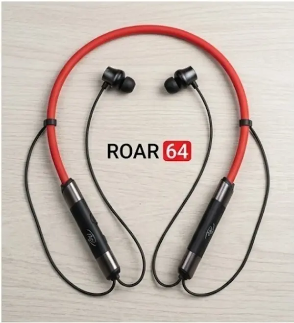 itel Roar 64 Bluetooth Neckband with Magnetic Connect & Dual Device Control