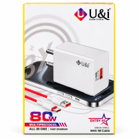 U&I Entry 45 80W Multiprotocol Fast Charger with 1M Type-C Cable
