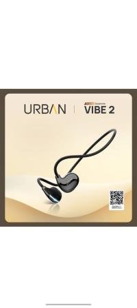URBAN Vibe 2 Wireless Earphones – Open-Ear Neckband Bluetooth Headset with Mic (Black)