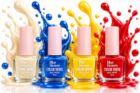 Blue Heaven Color Shine Nail Paint Combo – 4 Vibrant Shades