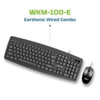 Earthonic WKM-100-E Wired Keyboard & Mouse Combo | USB Plug & Play | Full-Size Keyboard