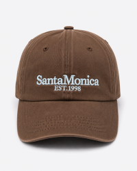 Unisex Santa Monica EST.1998 Embroidered Baseball Cap | Adjustable Cotton Casual Cap (Brown)