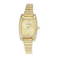 Sonata Quartz Analog Champagne Dial Gold Stainless Steel Strap Watch for Women - NT8103YM01