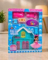 Kids Dollhouse Play Set with Furniture Accessories | Plastic Pretend Play House Toy | 3+ Years