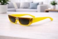 Luxury Yellow Rectangle UV400 Fashion Sunglasses for Men & Women