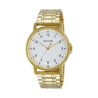 Sonata Essentials Quartz Analog White Dial Gold Stainless Steel Strap Watch for Men - NT77083YM01