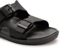 Men's Black Casual Comfort Slide Slippers | Lightweight EVA Open-Toe Slip-On Sandals