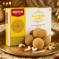 Indiyum Besan Laddu Indian Sweet made